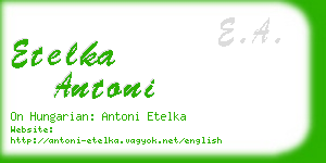 etelka antoni business card